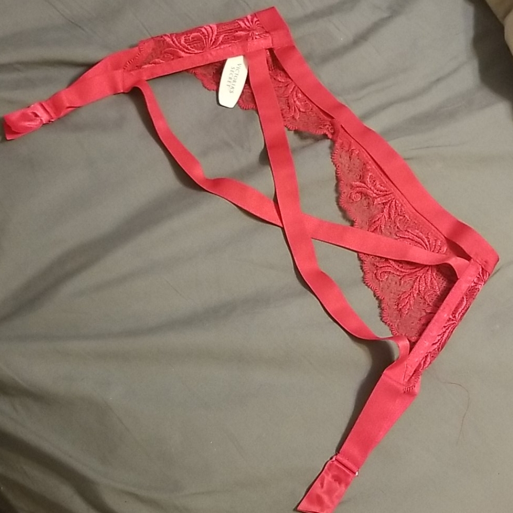 Red Lacey garter belt